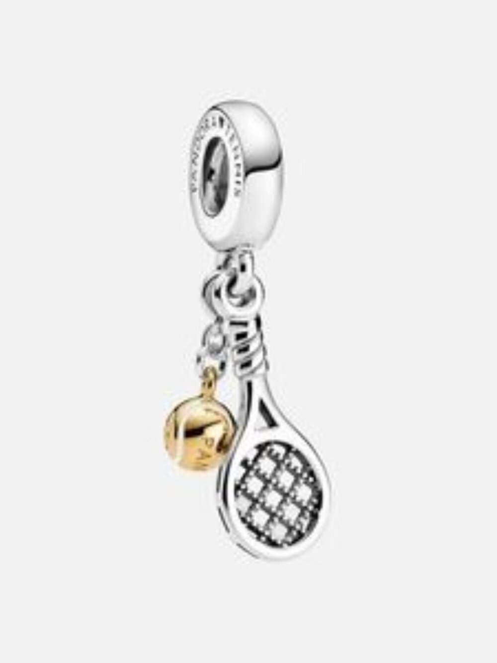 Tennis Racket and Ball Dangle Charm
